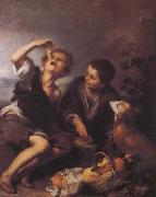 Bartolome Esteban Murillo Children to eat dessert china oil painting artist